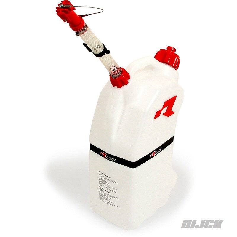 Accessoires > RACETECH Fuel Can Clear/Red 15 Liter - Van Dijck